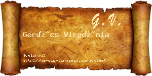 Gerócs Virgínia névjegykártya